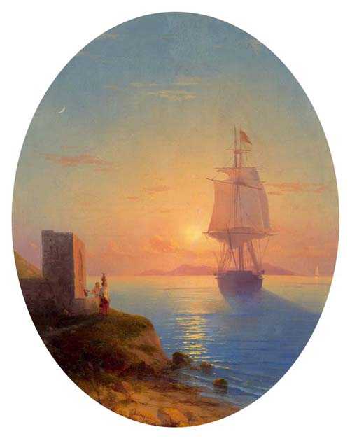 Appraisal: AJVASOVSKI IVAN-KONSTANTINOVISCH Feodosija Large sailing ship before the coast at