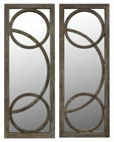 Appraisal: pair Contemporary wall mirrors Mercana Art Decor Inc Interestal model