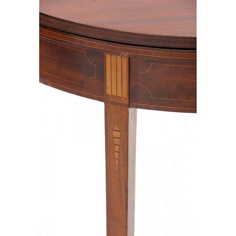 Appraisal: Federal Inlaid Card Table probably Newport RI circa mahogany mahogany