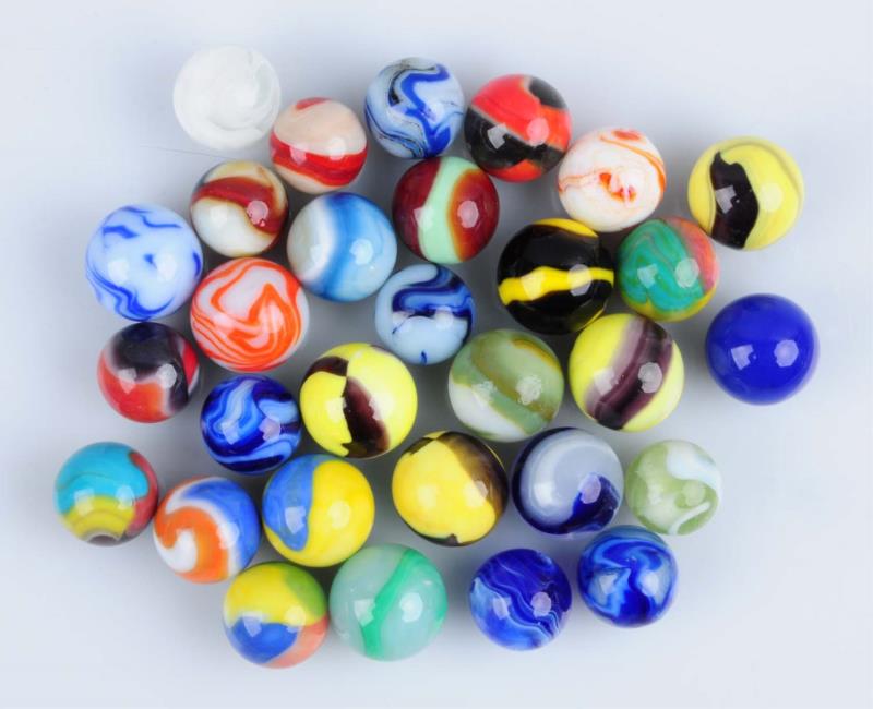 Appraisal: Lot of Large Machine Made Marbles Lot includes Nice variety