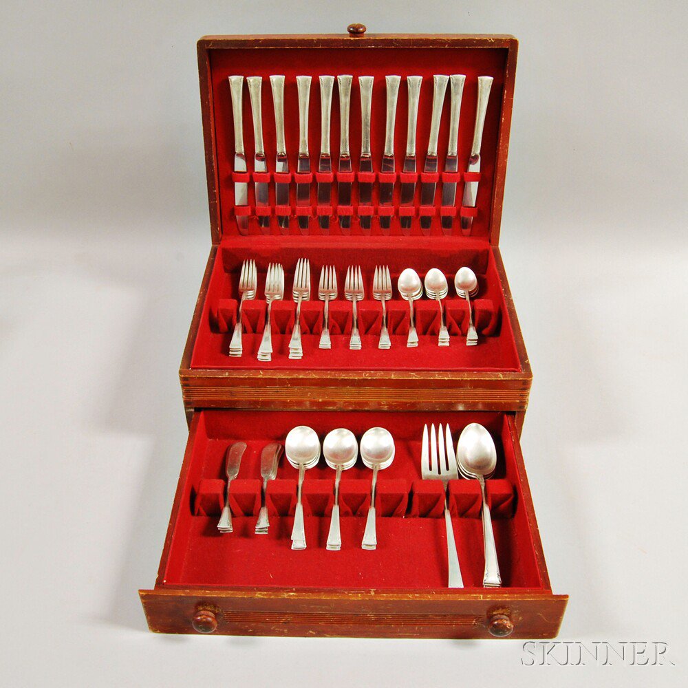 Appraisal: International Silver Co Serenity Partial Sterling Silver Flatware Service twelve