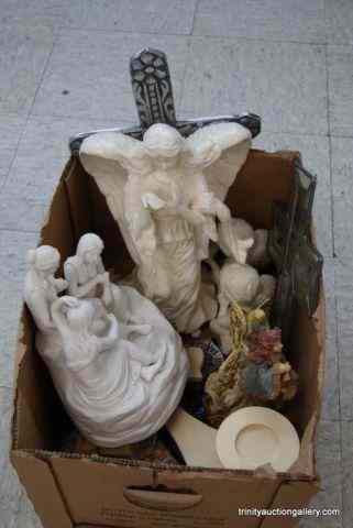 Appraisal: Box of Angels Crosses Other Religious ItemsFrom the estate is