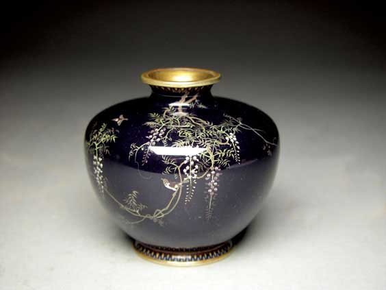 Appraisal: FINE JAPANESE CLOISONN VASE Fine miniature Japanese cloisonn enamel vase