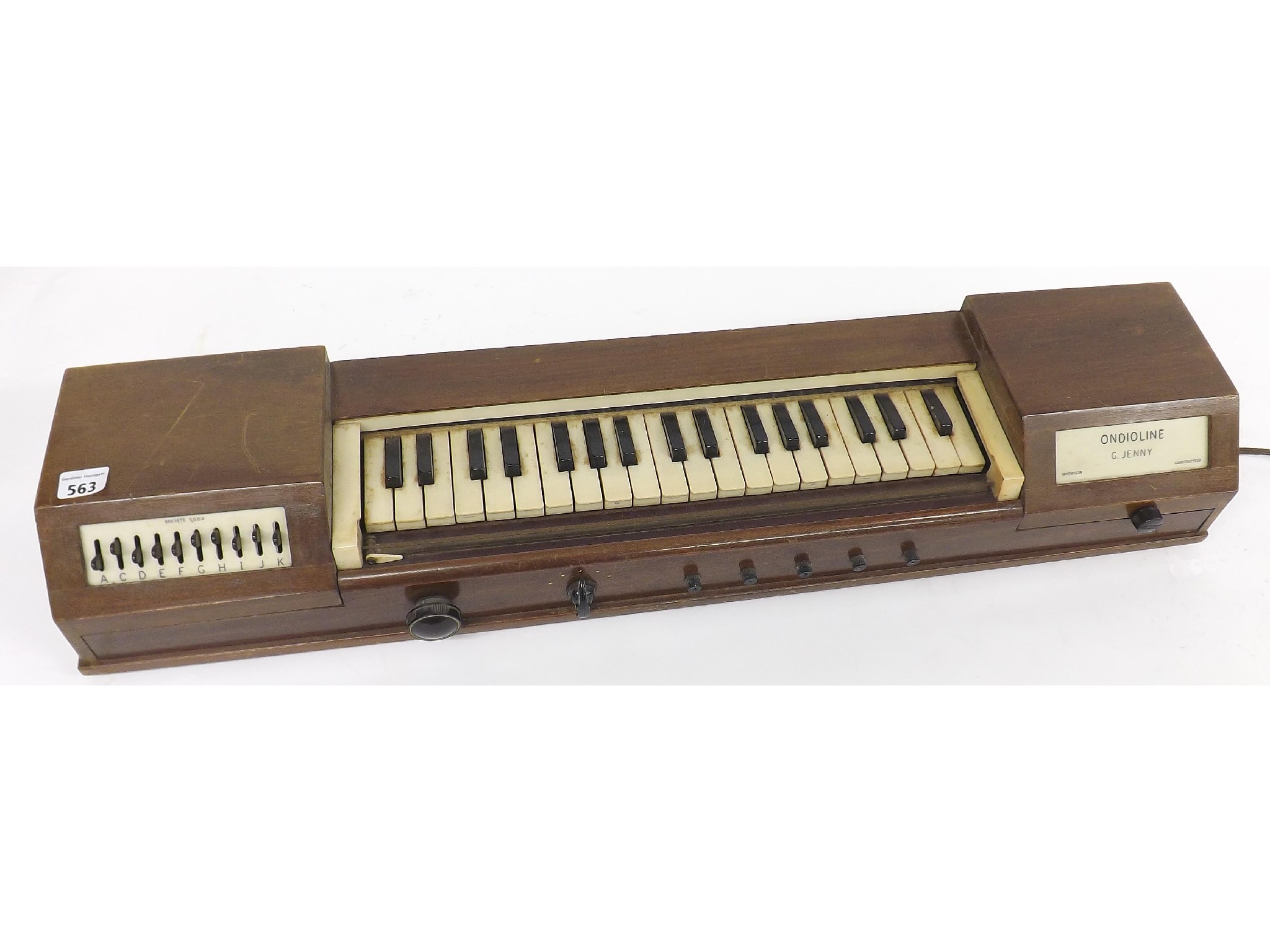 Appraisal: Rare Ondioline keyboard by G Jenny wide This rare model