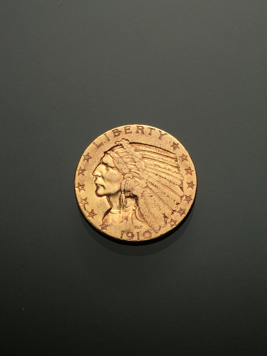 Appraisal: U S Indian Head Five-Dollar Gold Coin Dated S