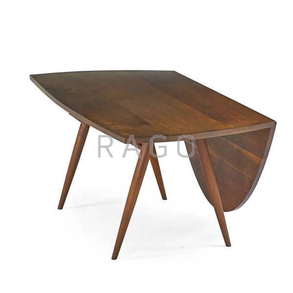 Appraisal: GEORGE NAKASHIMA Drop-leaf dining table Condition Report Some sun fading