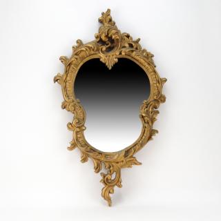 Appraisal: Early th Century Gilt Carved Wood Rococo Style Mirror Early