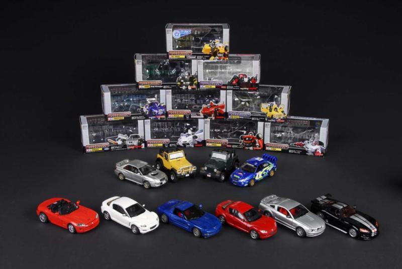 Appraisal: Lot of Die-Cast Transformers Figures Description Japanese Made by Takara