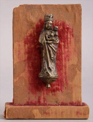 Appraisal: ITALIAN GILT-PATINATED BRONZE GROUP OF THE MADONNA AND CHILD She