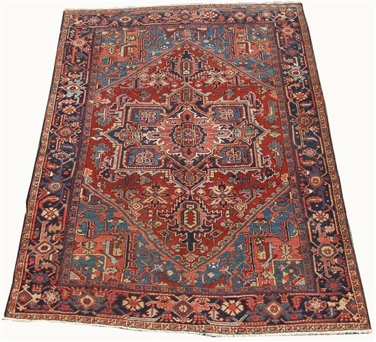 Appraisal: HERIZ RUG Persia circa feet inches x feet inches