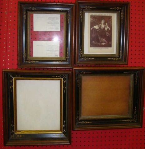 Appraisal: Pair Antique Wood Ebonized Eastlake Frames Four Frames the pair