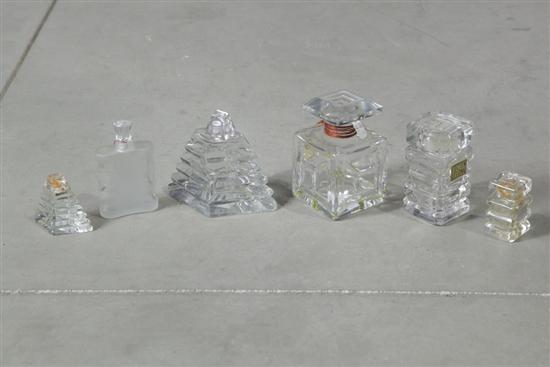 Appraisal: SIX LUCIEN LELONG PERFUME BOTTLES Including three ''Mon Image'' bottles