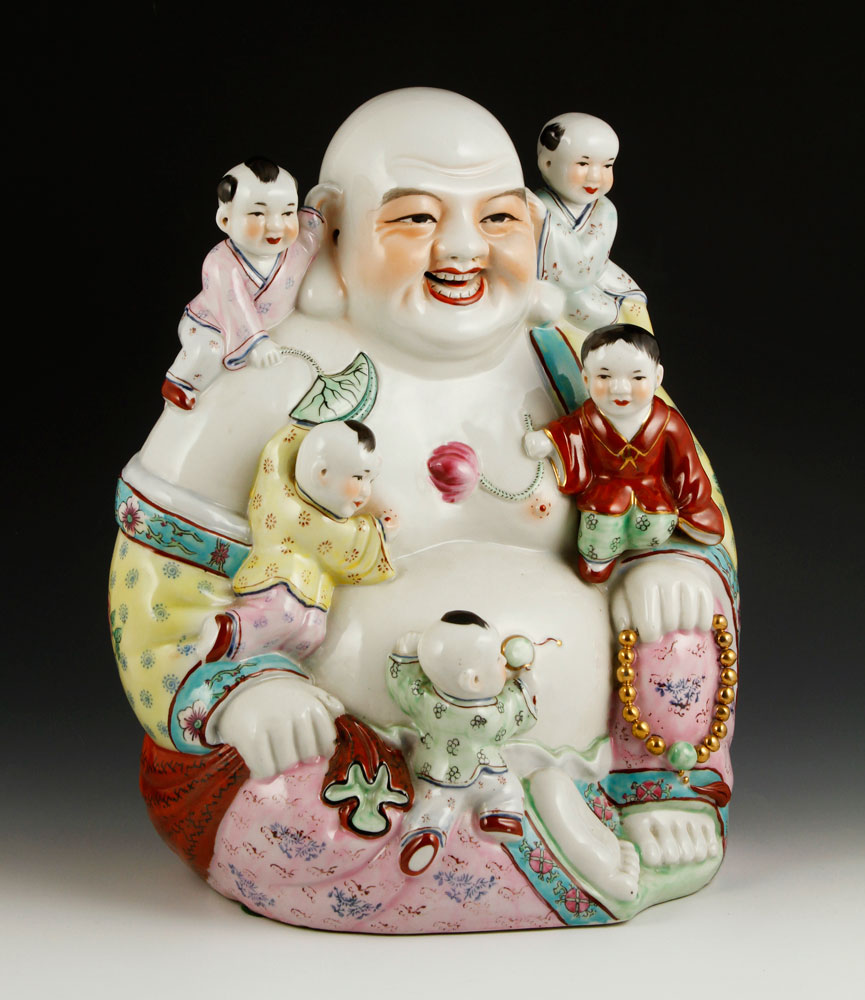 Appraisal: - Chinese Porcelain Budai Chinese Budai figure porcelain h Provenance