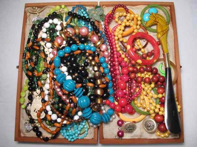 Appraisal: Tray lot of assorted ladies colorful costume jewelry Brands such