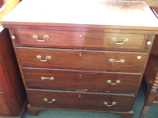 Appraisal: An th century and later mahogany bachelors chest the plain