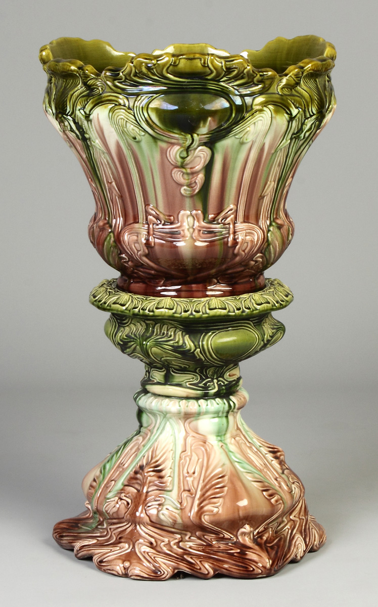 Appraisal: Majolica Jardinere Pedestal C