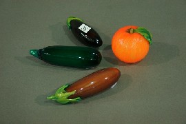 Appraisal: A set of four ornamental vegetables and fruit