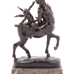 Appraisal: A Grand Tour Bronze Figural Group of a Centaur and