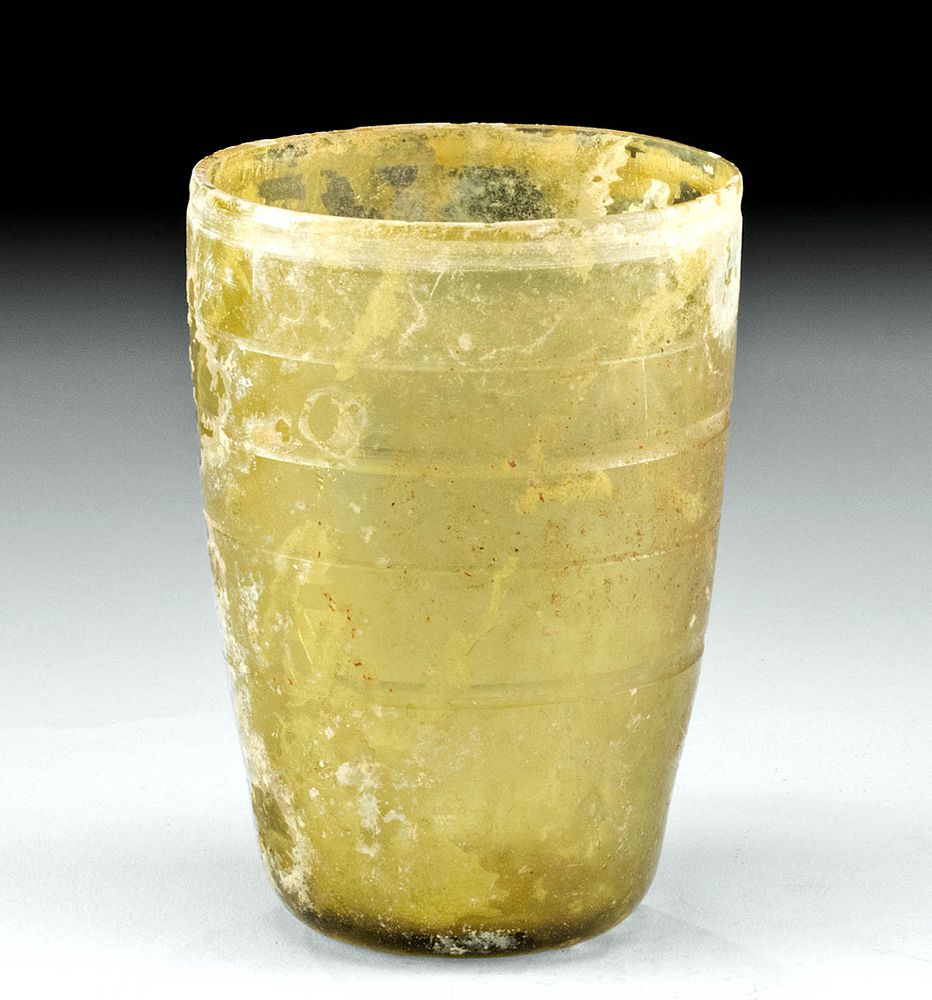 Appraisal: Roman Glass Cup - Vibrant Green Hue First Time At