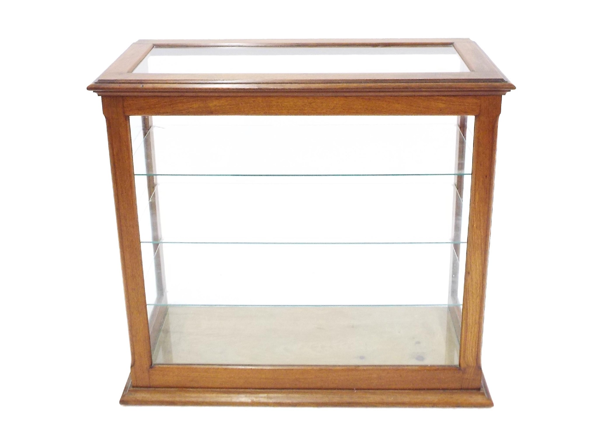 Appraisal: Mahogany and glass shop display cabinet with glass top front