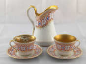 Appraisal: A rare Russian porcelain milk jug with two cups and