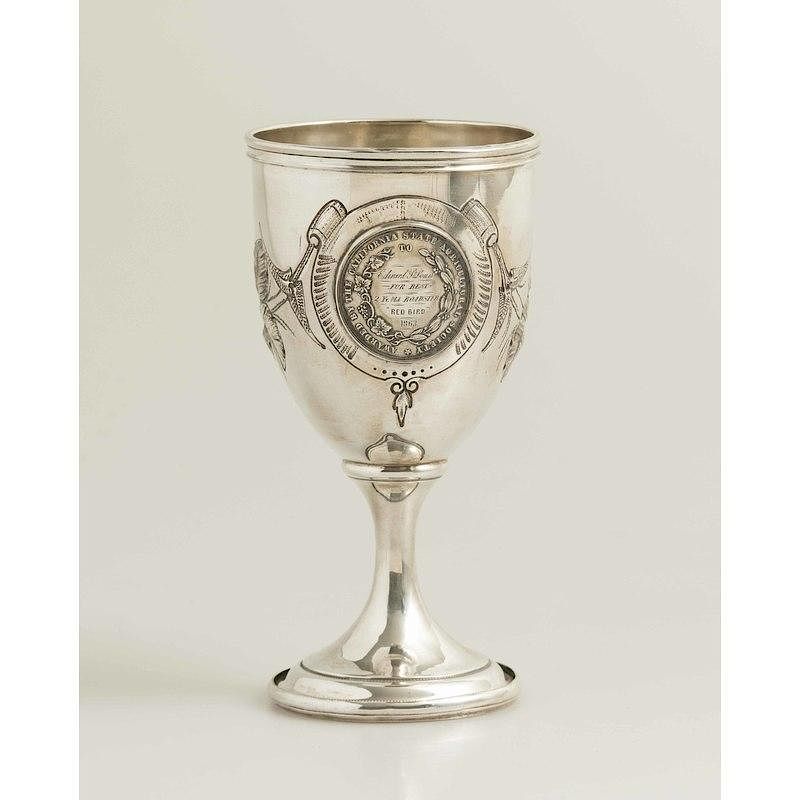 Appraisal: Silver Presentation Goblet Samuel Jelly Silver California State Agricultural Society