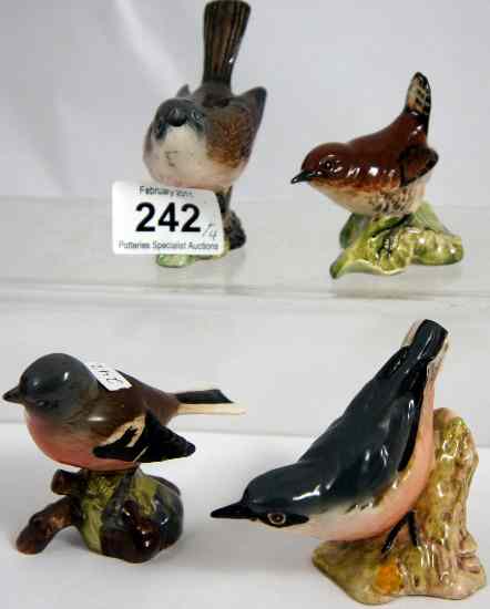 Appraisal: Beswick Birds Wren Whitethroat Chaffinch and Nuthatch