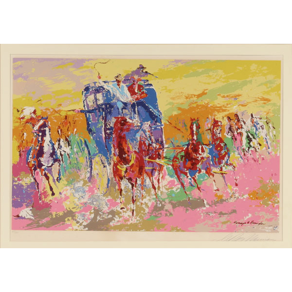 Appraisal: Leroy Neiman American b Homage to Remington original serigraphthe quintessenntial