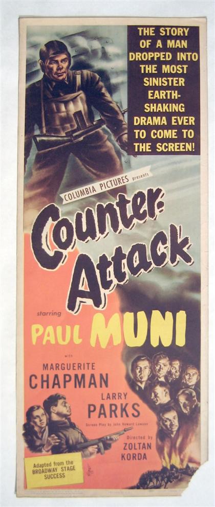 Appraisal: pieces Movie Posters Military Subjects incl WWII Counter Attack Columbia