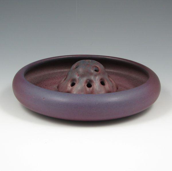 Appraisal: Van Briggle bowl and matching flower frog in Mulberry from