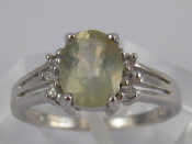 Appraisal: A carat white gold stone set ring size N gms