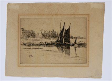 Appraisal: ETCHING WHISTLER JAMES A M HURLINGHAM ETCHING ON CREAM LAID