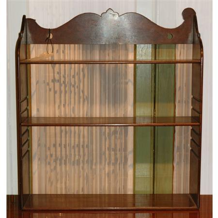 Appraisal: Georgian Style Mahogany Three-Tier Hanging Shelf Estimate -