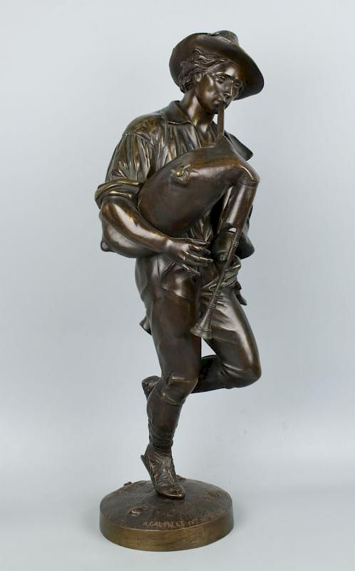 Appraisal: Celestin Anatole Calmels french - Bronze MANUFACTURE FRANCE SCULPTOR Celestin