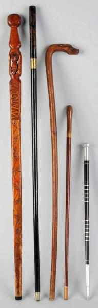 Appraisal: Lot of Walking Stick Canes Condition Very Good - Excellent