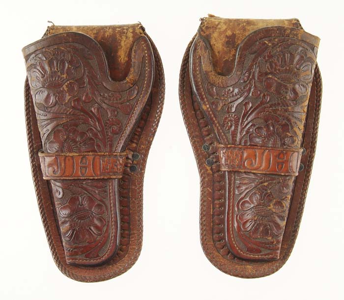 Appraisal: PAIR OF CUSTOM BUILT SGL LOOP HOLSTERS Left right hand