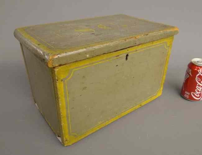 Appraisal: th c painted box top painted ''SC '' '' W