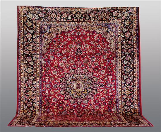 Appraisal: Persian Kashan carpet ' x '