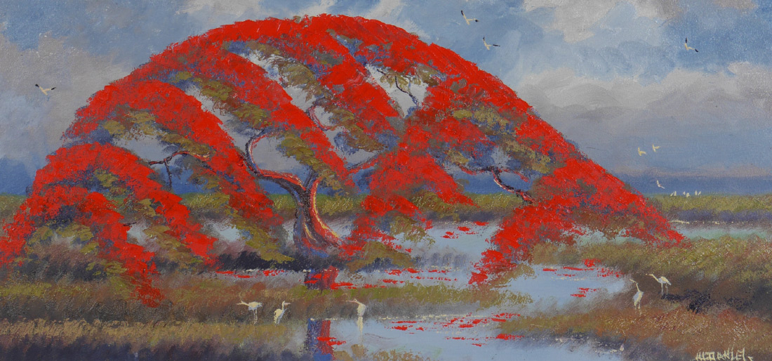 Appraisal: DANIELS Willie American th Century Florida Highwaymen Royal Poinciana with