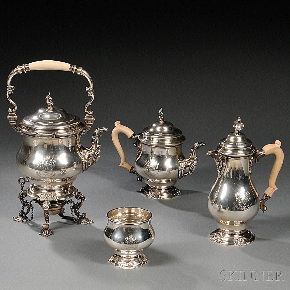 Appraisal: George V Four-piece Sterling Silver Tea and Coffee Service London