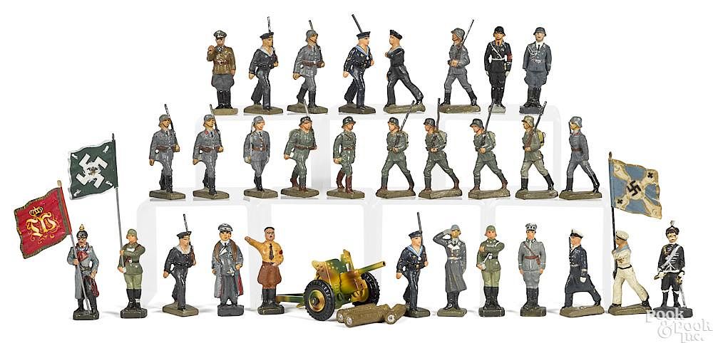 Appraisal: Lineol painted composition military figures Lineol painted composition military figures