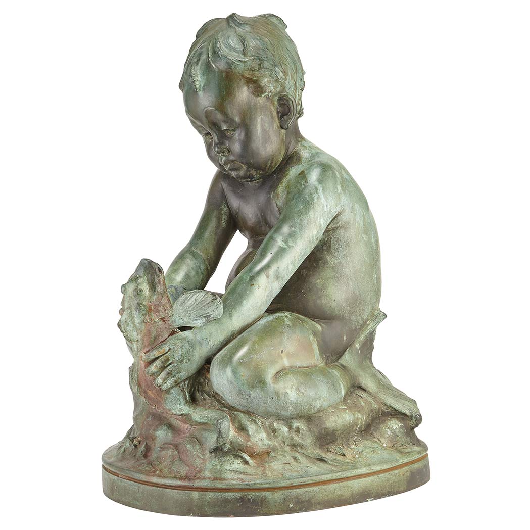 Appraisal: Jonathan Scott Hartley American - A Water Baby Fountain Dated