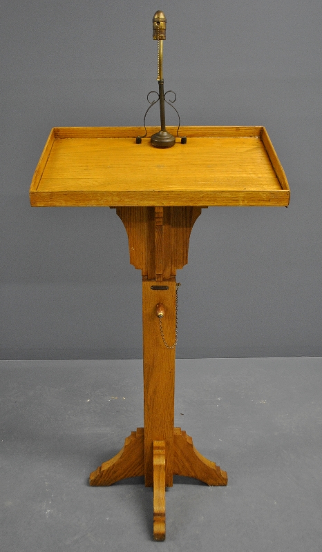 Appraisal: - Oak podium labeled Strawbridge Clothier Philadelphia th c h