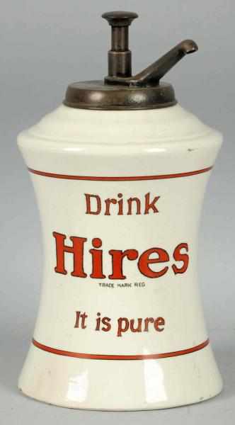 Appraisal: s Hires Root Beer Ceramic Syrup Dispenser With marked pump