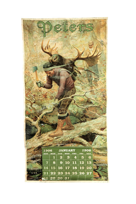 Appraisal: ADVERTISING CALENDAR Peters Cartridge Company ''Coming Out Ahead '' depicting