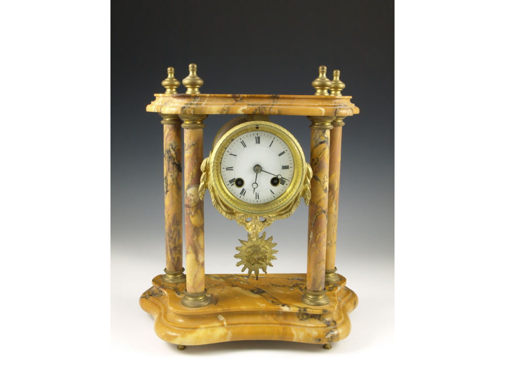 Appraisal: Antique French Portico Mantle Clock ca late th c time