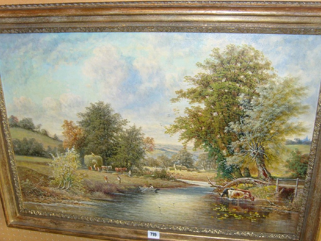 Appraisal: An early th century oil painting on canvas by George