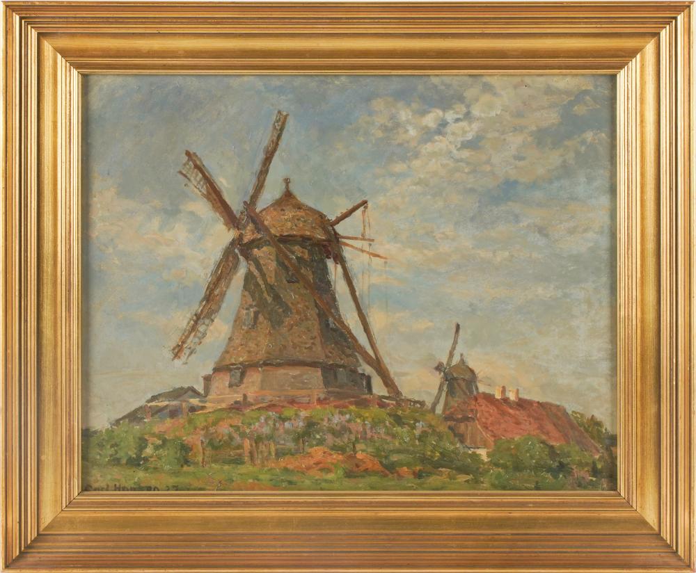 Appraisal: CARL VILHELM HANSEN - WINDMILLSoil on board signed lower left