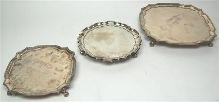 Appraisal: An Edwardian card tray London of simple shaped circular form