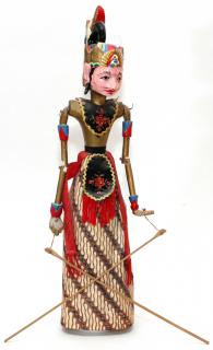 Appraisal: INDONESIAN VINTAGE CARVED WOOD PUPPET INDONESIAN VINTAGE CARVED WOOD PUPPET